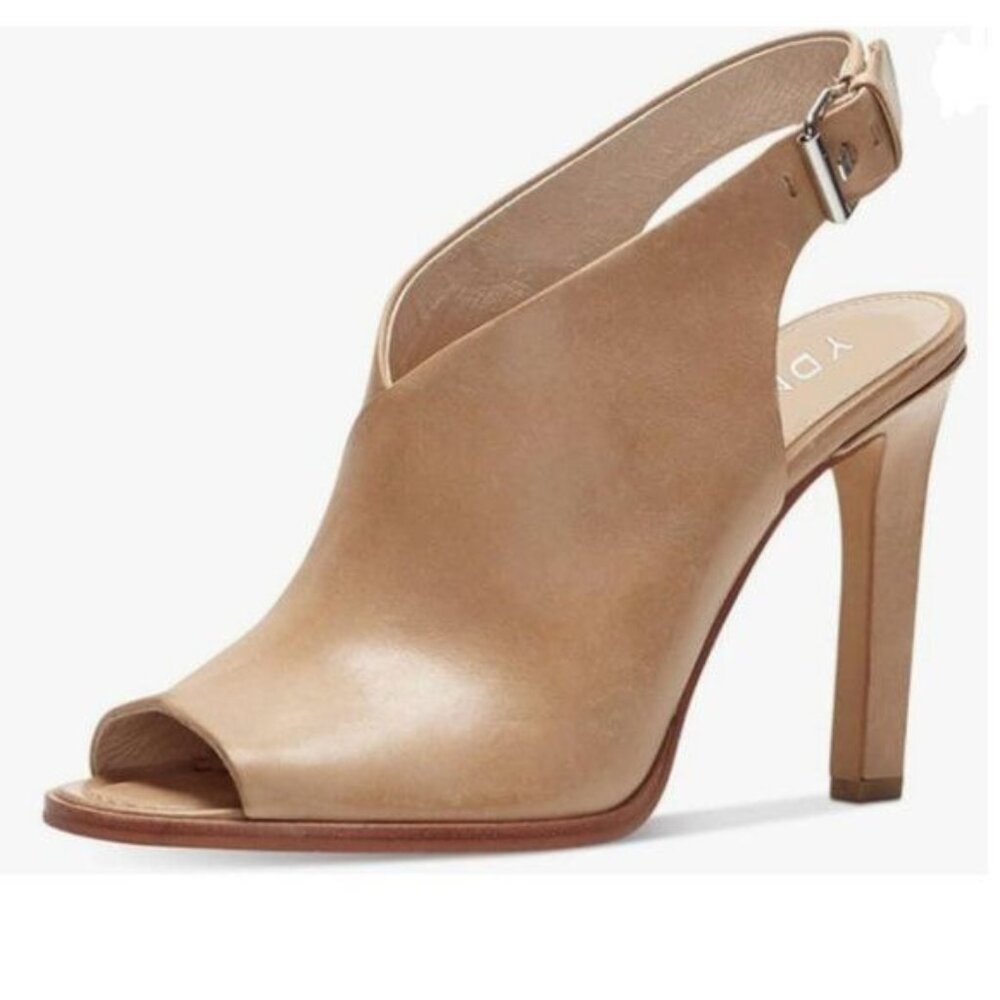 YDN Nude Peep Toe High Heel Sandals Ankle Strap Pumps Slingback Stiletto Shoes